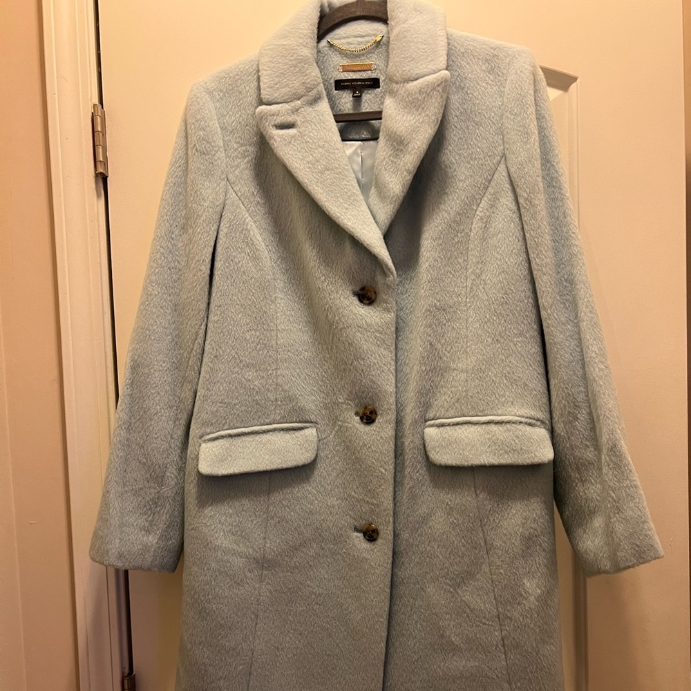 Talbots ALBURY virgin Wool Light blue Coat Womens Size 8